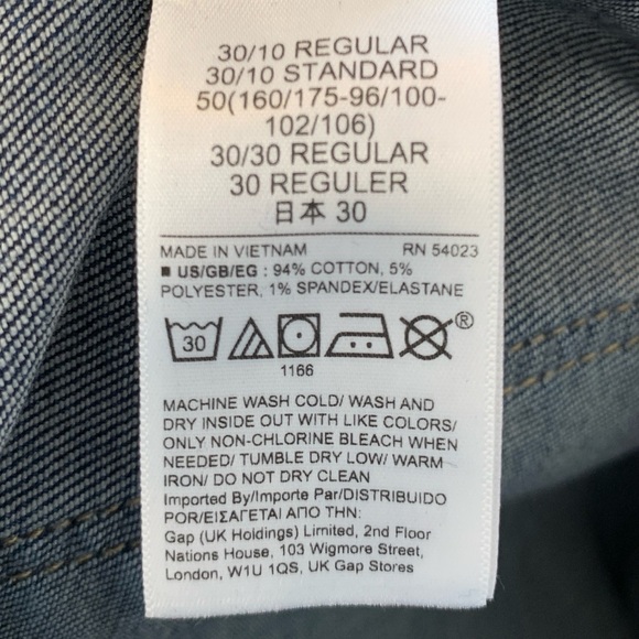 GAP Vintage Slim High Rise Jeans Womens 10/30 Blue Raw Hem Medium Wash New NWT - Picture 7 of 8